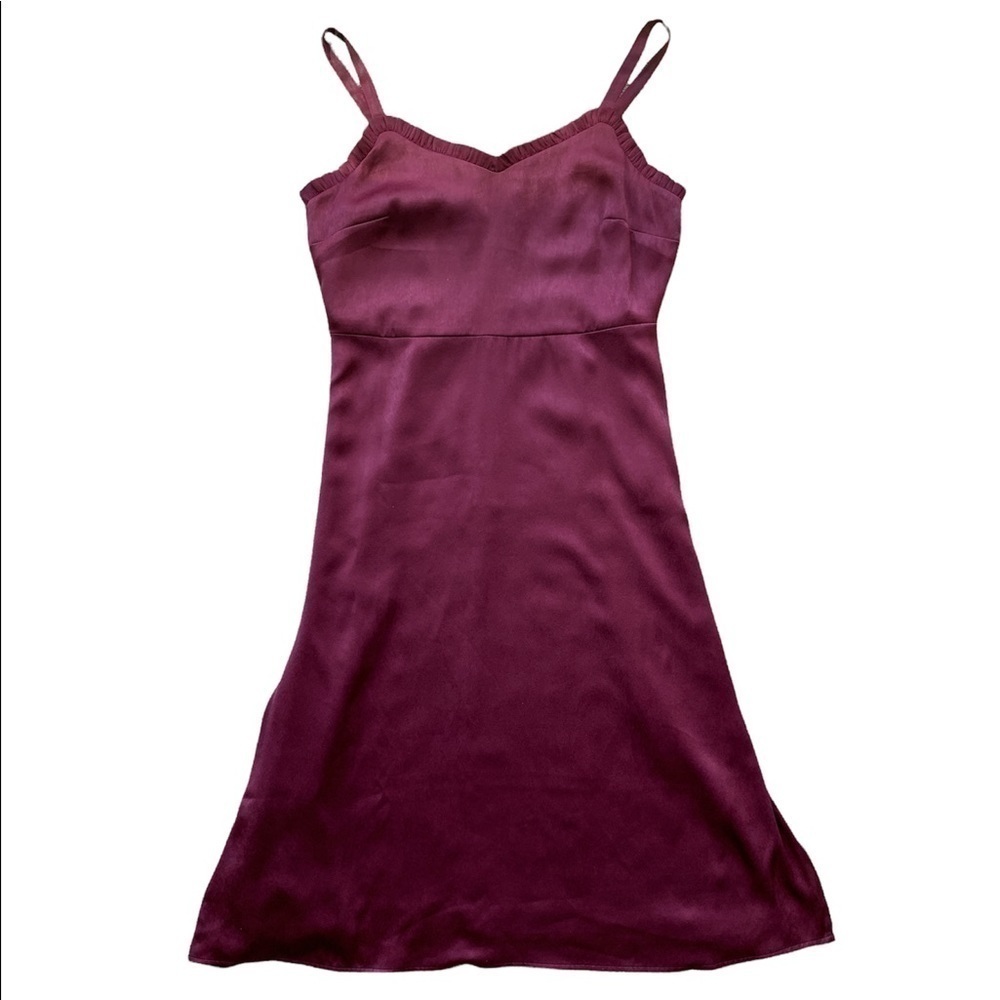 LOFT | LOFT Satin like midi wedding guest dress